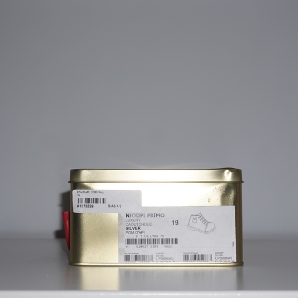 Pom D'Api Baby Girls Lace-Up Ankle Boots Glittery Silver EU 19 - Picture 9 of 9